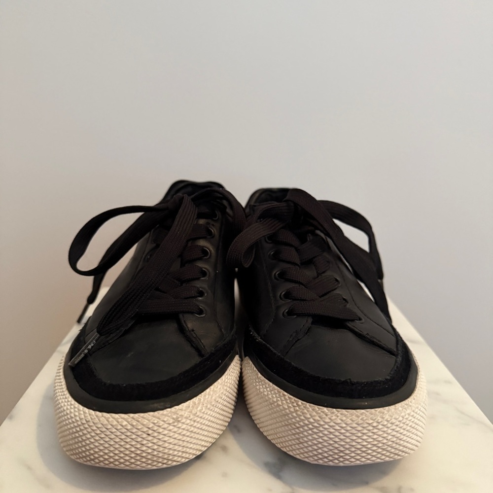 rag & bone Army Suede-Trimmed Leather Sneakers - Picture 5 of 8